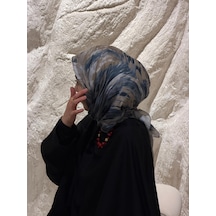 Qalortex Scarf Pamuklu Soft Lara Desen Eşarp-gri