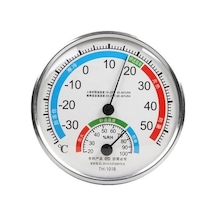 Beyaz Analog İç Mekan Kadranı Büyük Yuvarlak Termometre Higrometre Nem Sıcaklık Ölçer