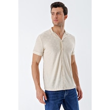 İmza Bej Kısa Kollu Desenli Jakarlı Apaş Yaka Cepsiz Casual Slim Fit Dar Kesim Gömlek 1004230150-bej Bej İmza Bej Kısa Kollu Desenli Jakarlı Apaş Yaka Cepsiz Casual Slim Fit Dar Kesim Gömlek 1004230150-bej Bej