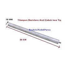 Titanyum Rezistans Anot Çubuk İnce Tip Kireç Ve Elektriklenmeyi