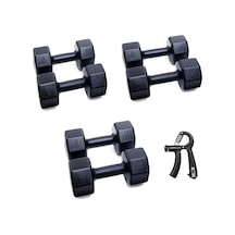 Ps Spor 3 Çift Dambıl Set 3 Kg + 4 Kg + 5 Kg + Ayarlanabilir Sayaçlı El Yayı