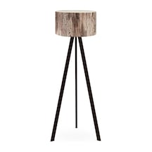 Tr Bohhem Art Tripod Ahşap Ayaklı Lambader Köşe Lambası Ağaç Kabuğu Ağaç Kabuğu Diğer