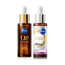 Q10 Kırışıklık Karşıtı Çift Etkili Cilt Serumu 30 Ml, Saf Q10, Şeker Sebepli Kırışıklık Önleyici + Nıvea