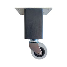 Kale Ahşap 12cm Tekerli Ayak Mobilya Masa Ve Dolap Tekerli Ayağı Frensiz 12cm Antrasit Kayın/gürgen