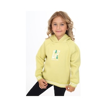 Toontoy Kids Toontoy Kız Çocuk Baskılı Sweatshirt Açık Yeşil