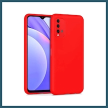 Bezos Redmi 9t Kılıf Nano İçi Kadife Silikon - Kırmızı Ob