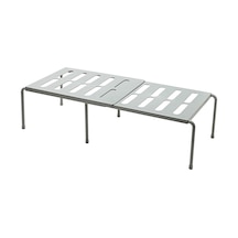 Dolap Rafı Genişletilebilir İstiflenebilir Mutfak Dolabı Sayaç Raf Depolama Organizatör Mutfak Dolabı, Renk Gri