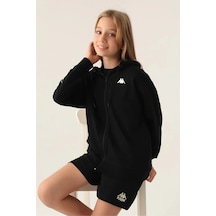 Kappa Kız Çocuk Fullzıp Sweatshırt - Siyah Siyah Kappa Kız Çocuk Fullzıp Sweatshırt - Siyah Siyah