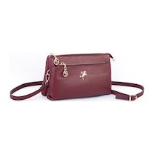 Nas Bag Kadın Çapraz Ve Clutch Çanta Bilek Ve Çapraz Askılı 24x15 Cm Bordo Victoria