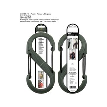 Nite-Ize S-Biner Plastik Size 10 Fo Grn/Blk  Gate Çok Renkli