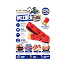 Mezura 150 Cm 1 Adet Renkli Meziro Terzi Baş Vüvut Ölçüm Metresi Beden Ölçmek Mezro Çift Yönlü Kırmızı