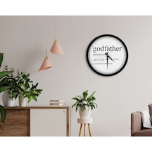 Bk Home Godfather Baba Tasarımlı 45Cm Ahşap Duvar Saati-1 (492699262)