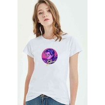 Stranger Things Steve Baskılı Beyaz Kadın Tshirt (534300745)