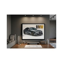 Bmw M3 Duvar Posteri Çerçeveli Spor Otomobil Tablosu 48x33 Cm