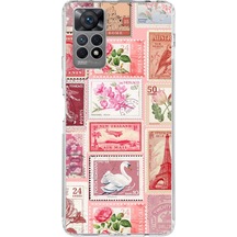 Redmi Note 12 Pro 4g Uyumlu Pembe Posta Pulları Baskılı Silikon Kılıf Renkli