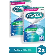 Corega 3 Dakikada Temizleyici 30 Tablet 2 Adet