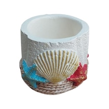 Deniz Kabuklu Renkli Saksı 9x6,5cm 12876660