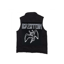 Led Zeppelin 1977 Siyah Kot Yelek Siyah
