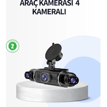 4 Kameralı Araç İçi Kamera 1080p Gps Takip Wifi Gece Görüşlü 63010456