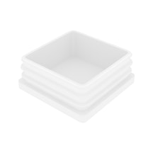 Cateksss 60x60 Mm Profil İçin Kademeli İçe Geçme Profil Tapası, Profil Kapak, Profil Tapa Ral9016 Beyaz - 42 Li Paket