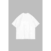 Startmore Rodzilla Baskılı Oversize Unisex Beyaz Beyaz