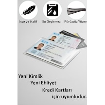 Kimlik Ehliyet Kabı Şeffaf 10 Adet Yumuşak Esnek Şeffaf Kırılmaz Kredi Kartı Koruyucu Kart Kılıfı Kart Kabı Plastik