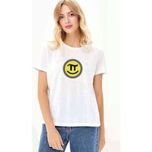 14 Mart Dünya Pi Günü Dj Baskılı Beyaz Kadın Tshirt (534288971)
