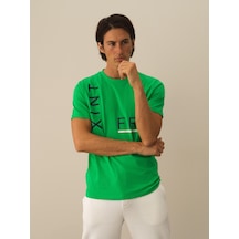 Xint Yeşil Regular Fit Bisiklet Yaka Pamuk Tişört 502058