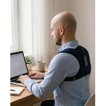 Mey İthalat Akıllı Postür Düzeltici Masaj Kemeri Medikal Destekli Acı Kahverengi