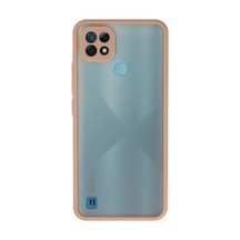 Realme C21 Kılıf Montreal Silikon Kapak - Pembe 0.2M-Çok Renkli