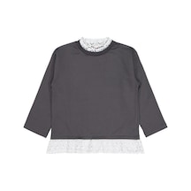 Civil Girls Brodeli 6-9 Yaş Sweatshirt Antrasit