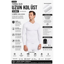 Oıl Company Unisex Dayanıklı Hafif Nefes Alabilir Kumaş Yüksek Isı Korumalı Termal İçlik Uzun Kol Üst Beyaz