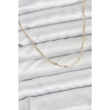 Cm 14k Gold Renk Pirinç Ataç Zincir 60 Cm Kadın Kolye - Tj-bko10928 Gümüş
