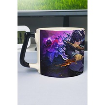 Solo Leveling Anime Baskılı Seramik Lüks Kupa 1 Adet Özel Siyah Kulp Dalga Kulp V2d Çok Renkli