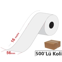 56x16 Metre Termal Yazarkasa Pos Kredi Kartı Rulosu 500'lü Koli