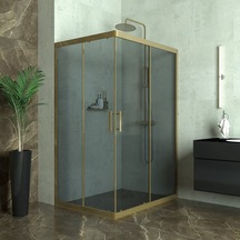 Tekno Duş Bronze Rigel 6mm Füme Cam Dikdörgen Duşakabin Füme