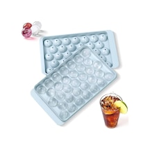 2 Adet Yuvarlak Buz Küpü Yapma Tepsisi Buz Kalıbı 33 Bölmeli Küre Top Buz Kalıbı 20x12 Cm Plastik Ma Diğer