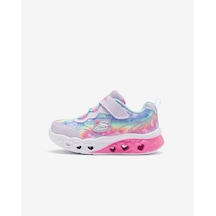 Skechers Flutter Heart Lights - Groovy Swirl Küçük Kız Çocuk Lavanta Işıklı Spor Ayakkabı 303253n Lvaq Lavanta