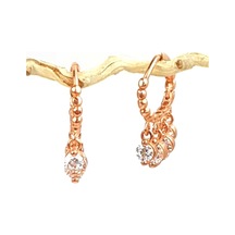 Pırlanta Işıltısında Zirkon Taşlı Gümüş Rose Shakira Küpe