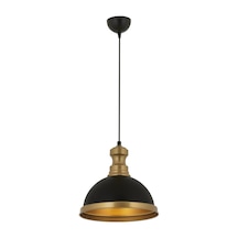 Siyah Kaplama Modern Avize E27 Metal 29cm Açık Lacivert
