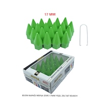 Bijon Kapağı Sivri 17 Mm Yeşil 20 Li Set