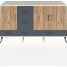 Hyperion Konsol 4 Raflı 5 Çekmeceli 3 Kapaklı 176x44x99 Aytaşı-çam/antrasit Aytası/atlas Çam - Aytası