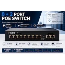 8+2 Poe Switch 10/100/1000mbps 96w Gigabit