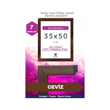 Ceviz-21mm-35x50 Cm Mat Pvc Li Camsız Fotoğraf Puzzle Belge Çerçeve Yatay Dikey Asılabilme. 60563450
