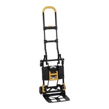 Tr 12225ygb1e 2'si 1 Arada Katlanır El Arabası, 300 Lb. Kapasite, Uzatılabilir Saplı Çok Pozisyonlu, Sarı