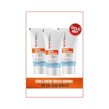 3x Güneş Kremi Yüksek Koruma Spf 50 Aloe Vera