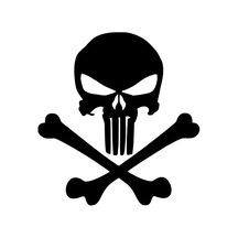 Punisher Kemikler Sticker 10 X 11 Cm
