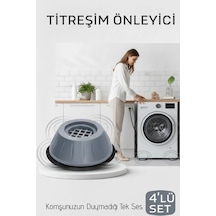 Premium 4& 39 Lü Titreşim Önleyici Kauçuk Ayak Seti - Ultra Sessiz Ve Sarsıntısız Yıkama Teknolojisi Çok Renkli