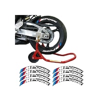 M Power Beyaz 3d Lastik Yanak Yazısı