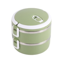 Pirinç Eriştesi İçin Yeşil Paslanmaz Çelik Taşınabilir Yalıtımlı Öğle Yemeği Kutusu Çok Renkli